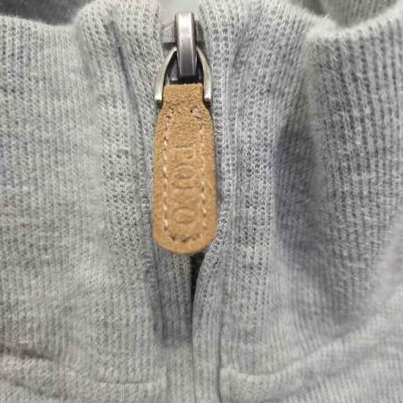 Polo Ralph Lauren Men Gray Estate Rib Quarter Zip Pullover Sweater Size Small - Picture 4 of 12